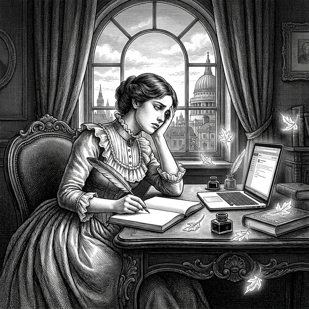 Creative artwork depicting human writer and creator balancing artificial intelligence algorithms and independent synthesis Creative artwork depicting human writer and creator balancing artificial intelligence algorithms and independent synthesis